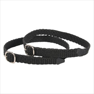Harry's Horse Sporenriemen Nylon schwarz mit Metallschnalle, 48 cm lang. Robuste geflochtene Nylonriemen für Reitsporen kaufen.