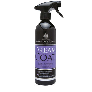 Dreamcoat Fellglanzspray 500ml von Carr & Day & Martin in schwarzer Sprühflasche – Glanzspray für Pferdefell, Mähne und Schweif.