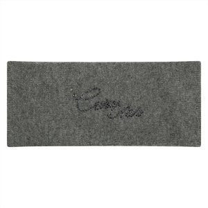 ESArista Stirnband Winterkollektion - Euro-star in Grau mit glitzerndem Logo-Schriftzug. Wärmendes Accessoire für Reiterinnen im Winter 2024.