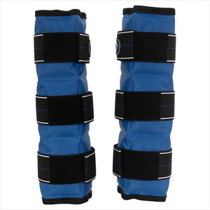 BR Kühlbandagen Frost Stallgamaschen mit Freeze Gel, bieten gezielte Kühlung und Komfort für Pferdebeine. Perfekt für Regeneration im Pferdesport.