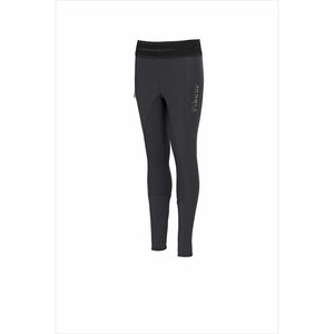 Pikeur Kinderreitleggings Ida Grip Winter Softshell in Schwarz mit winddichtem Material und sportlichem Design für junge Reiterinnen.