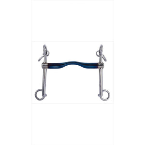 Trust Kandare Weymouth mit niedrigem Port und langen Anzügen aus Edelstahl, handgefertigt für Pferde. Ideal für präzise Zügelführung und besseren Speichelfluss.