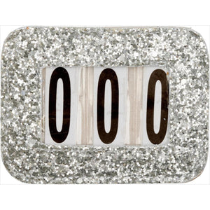 HorseGuard Startnummern - Glitzer kaufen in Silber mit transparenter Plastikhülle und austauschbaren Zahlen. Perfekt für Sommer 2025 Turniere.