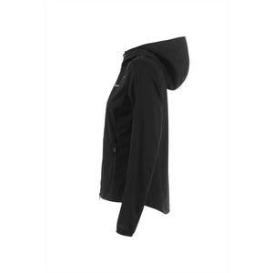 Seitliche Ansicht der Cavallo Softshelljacke CAVALFLEX 4510 mit figurbetontem Schnitt und Stretchmaterial. Perfekt für sportliche Aktivitäten im Frühling und Sommer.