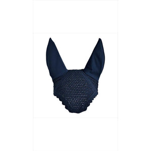 Dunkelblaue Eskadron Fliegenmütze ohne Kordel aus Baumwolle mit elastischen Ohren, idealer Fliegenschutz aus der Basic Kollektion für Pferde.