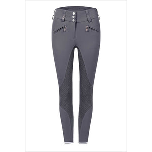 Cavallo Reithose Caja Grip in Grau mit sportlichem Design und funktionalem Softshell-Material. Hoher Tragekomfort bei jedem Wetter.