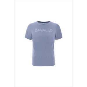Cavallo Kinder T-Shirt CAVALDENISE in Hellblau mit glänzendem Cavallo Nailhead Artwork auf der Vorderseite. Aus weichem Jersey mit Rundhalsausschnitt.