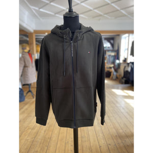 Tommy Hilfiger Equestrian Herren Sweatjacke Union in Schwarz mit Kapuze und Reißverschluss, Teil der Herbst-/ Winterkollektion 2026. Ideal für Reiter und stilbewusste Herren in der Kategorie Oberbekleidung.