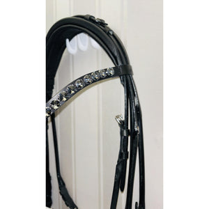 Otto Schumacher curb bit Munich Feel Good black noseband Comfort XS white lined browband Rivoli XL silver Night size 3 
