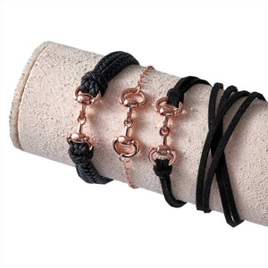 HV Polo Armbandset Jula in Schwarz mit roségoldenen Details, 3-teiliges Schmuckset für Damen. Jetzt HV Polo Armband kaufen – ideal als Accessoire.