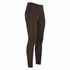 Braune Reitleggings Livia Fullgrip ohne Knienaht mit Silikongrip-Vollbesatz. Elastisches Material für optimalen Sitz und Komfort beim Reiten.