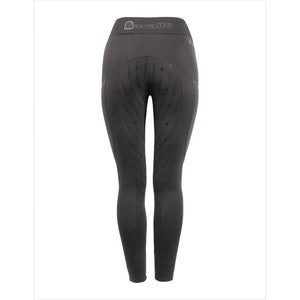 Rückansicht der Cavallo Winterreitleggings CAVALLIZ Winter mit rutschfestem Silikonvollbesatz und Cavallo-Logo, perfekt für Reiterinnen im Winter.