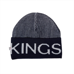 KLMarion Mütze - Wärme Damen Wintermütze mit Kingsland Logo, gestrickte Wollmischung in Dunkelblau für kalte Wintertage. Komfortabler Fleece-Innenbereich.