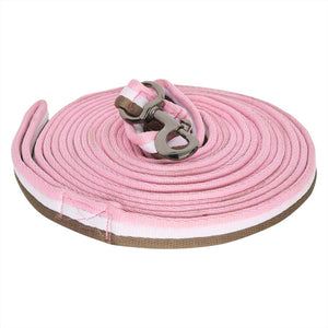 Imperial Riding Longe Extra in Rosa aus reißfestem Nylon, 7,80m lang und 2,5cm breit, ideal für Longierbedarf im Pferdesport.