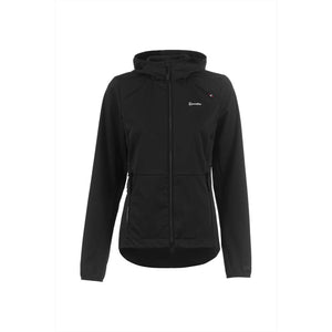 Cavallo Softshelljacke Flex Frühjahr Sommer in Schwarz mit Kapuze, wasserabweisend und atmungsaktiv für Damen. Ideal für Reiterinnen im Outdoorbereich.