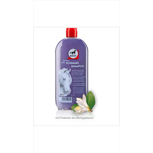 Leovet Milton Schimmel Shampoo 500ml für weiße Pferde mit Moringa-Proteinen, entfernt Verfärbungen und pflegt Mähne, Schweif und Fell.