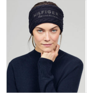 Schwarzes Tommy Hilfiger Equestrian Stirnband Libby aus der Herbst-/Winterkollektion 2026, stilvolles Accessoire für Damen im Reitsport.