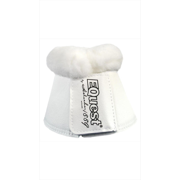 Equest hoof bells soft faux leather with faux fur and neoprene interior 