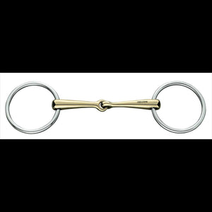 Sprenger Wassertrense Sensogan einfach gebrochen 14mm mit Edelstahlringen für direkten Kontakt. Ideal für empfindliche Pferdemäuler.