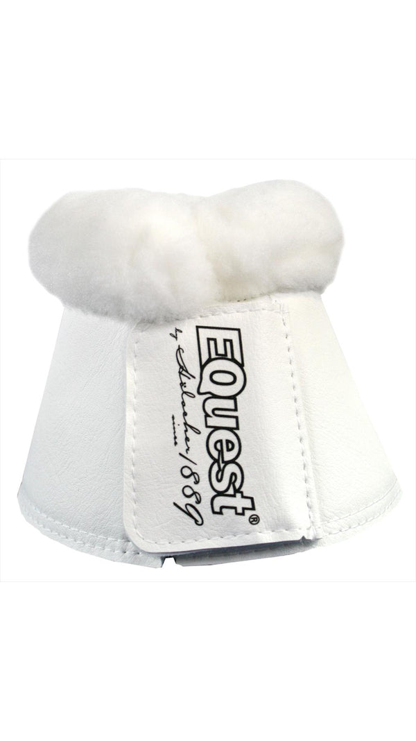 Equest hoof bells soft faux leather with faux fur and neoprene interior 