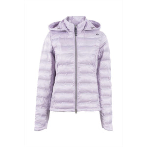 Cavallo Steppjacke Fia in Flieder, ultraleicht und tailliert geschnitten mit Kapuze. Perfekte Sommerjacke für aktive Reiterinnen.