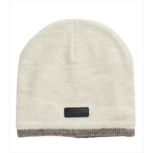 Kingsland Wollmütze Allyn in Beige mit Fleecefutter und Wollmix, ideal für Reiterbekleidung im Winter. Mütze mit Logo-Patch kaufen.