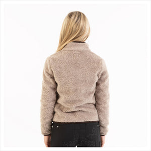 Rückansicht der B&R Teddyjacke Jules für Kinder aus 100% Polyester, kuschelig warm und perfekt als Kinderoberbekleidung für kalte Tage.