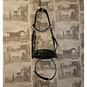 Otto Schumacher Trense Comfort XS Lack Crystal Moonlight Zierkeder und Stirnriemen Rivoli XL Crystal Moonlight