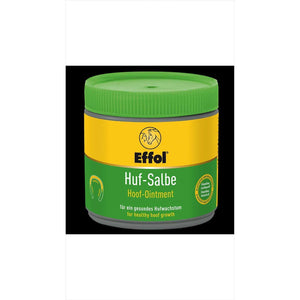 Effol Hufsalbe 500ml mit grünem Deckel, fördert gesundes Hufwachstum durch Lorbeer-Thymol-Kombination für Pferde.