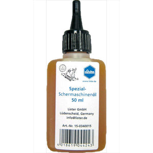 Lister Schermaschinen-Öl 50ml für Schermaschine Pferd mit feiner Dosierspitze. Ideal zur Schmierung von Exzenter und Schermesser im Stallbedarf.