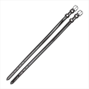 Kavalkade Sporenriemen - Strass Lack in Schwarz mit glänzender Oberfläche und Strasssteinen. Hochwertige Sporenriemen für Reiterstiefel.