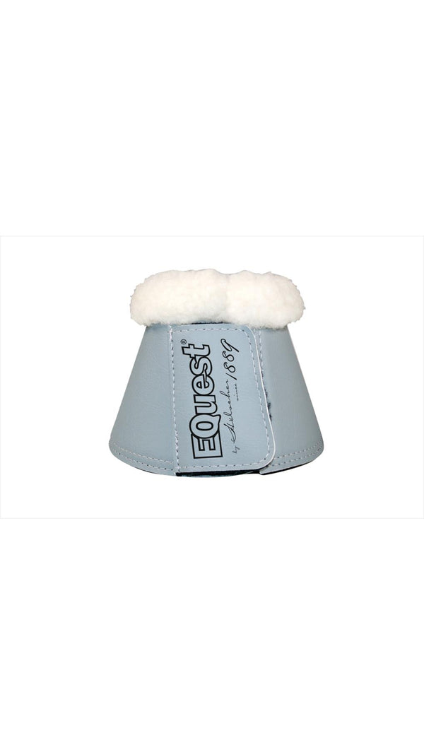 Equest hoof bells soft faux leather with faux fur and neoprene interior 