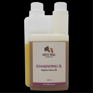 Ägyptisches Schwarzkümmelöl 1000ml von Hotte Maxe in praktischer Dosierflasche, kaltgepresst und rein für Haut-, Haar- und Tierpflege.