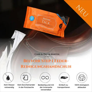 Chiffons de nettoyage pour cuir Carr &amp; Day &amp; Martin dans le distributeur Belvoir Cleaning Mitt 