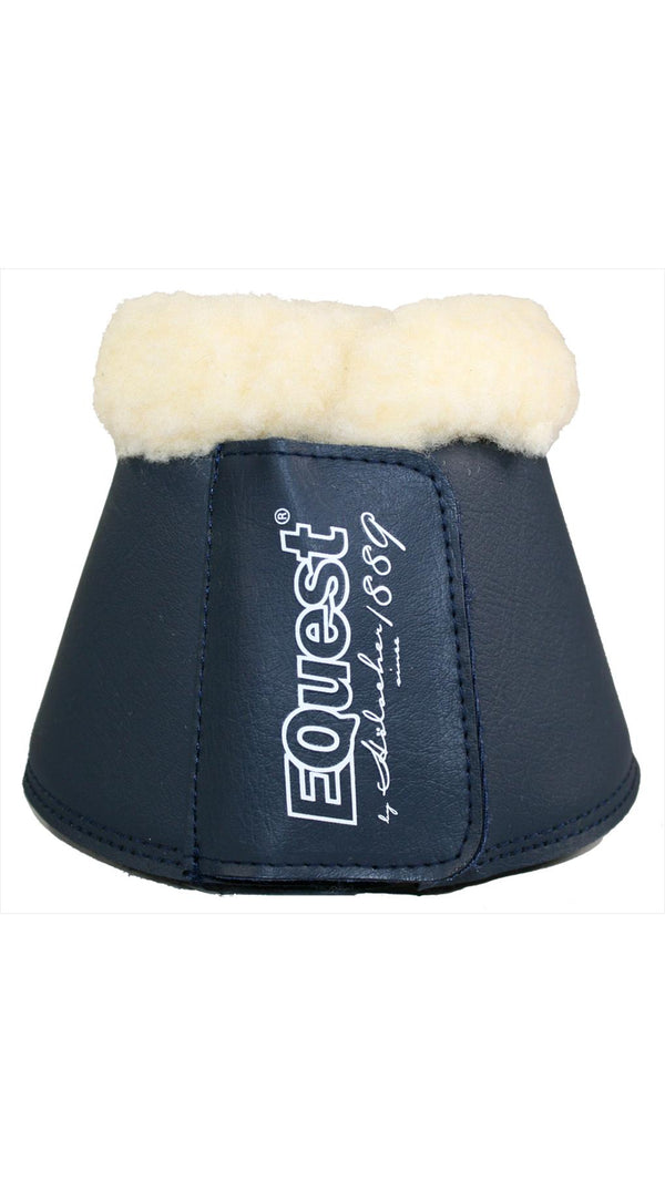 Equest hoof bells soft faux leather with faux fur and neoprene interior 