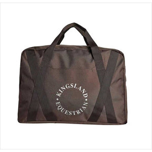 Kingland Tasche KLstormi - Wochenendtasche aus robustem Canvas-Gewebe in Braun mit reflektierendem Kingsland Equestrian Logo und Tragegriffen. Ideal für stilvolle Reiter-Wochenendausflüge.