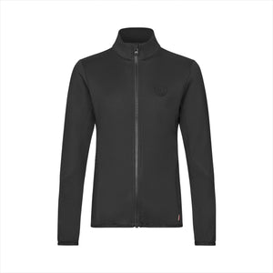 Kingsland Kids KLMiley Fleece in Schwarz mit durchgehendem Reißverschluss, ideal für Reiten und Freizeit. Warm, flexibel und atmungsaktiv.
