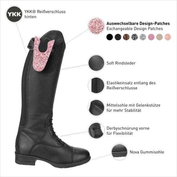 Suedwind glitter decoration for children's boots glitter patches with Velcro 