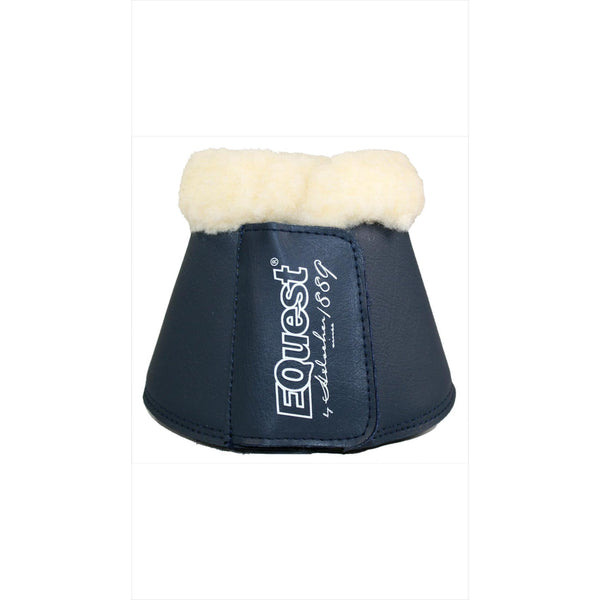 Equest hoof bells soft faux leather with faux fur and neoprene interior 