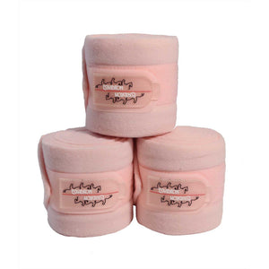Eskadron Bandagen Fleece Pferde in rosa aus der Basic Collection. Weiches Fleece-Material für komfortablen Schutz im Reitsport.
