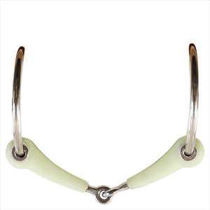 Einfach gebrochene Trense Apple Mouth mit anatomischem Design, fördert Speichelproduktion und Akzeptanz bei Pferden.
