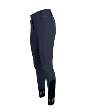 Estrelle Reithose Full Grip in Dunkelblau mit 4-Wege-Stretch und atmungsaktivem Material, ideal für Reiterinnen der Standardkollektion.