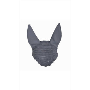 Eskadron Fliegenmütze ohne Kordel in Grau aus der Basic Kollektion, atmungsaktives Baumwollmaterial mit elastischen Ohren für Pferde.