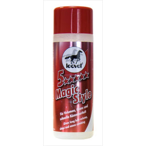 Leovet 5 Sterne Magic Style 200ml für Mähne, Schweif und Fell mit UV-Schutz. Haarpflege für Volumen, Glanz und sofortige Kämmbarkeit im Stallbedarf.