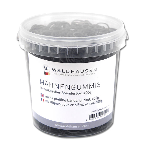 Waldhausen mane rubbers in a bucket. Contents: 400 g 