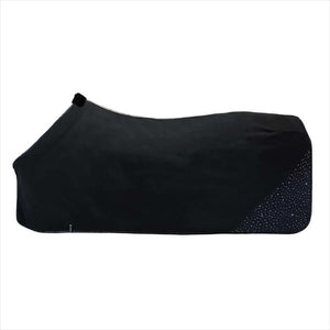 Equest Decke Alpha Fleece Regular - atmungsaktive Abschwitzdecke mit Glitzersteinen, ideal für Pferdepflege nach dem Training.