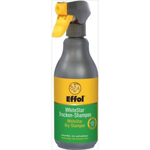 Effol Trocken-Shampoo Pferde - Glanz ohne Wasser, 500ml Sprayflasche für Mähne, Schweif und Fell. Ideal zur Pflege heller Pferdefarben.