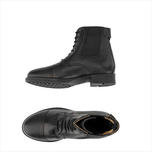 Sohlen- und Innenansicht der Nova Kids BZ Reitstiefeletten für Kinder mit atmungsaktivem Mesh-Futter und rutschfester Profilsohle.