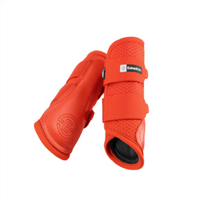 Eskadron Gamaschen Mesh - Dynamic 2025 in leuchtendem Rot mit atmungsaktivem Mesh-Material und robuster PU-Streicheinlage für optimalen Beinschutz.