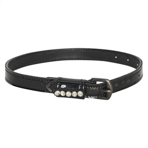 Imperial Sporenriemen Kinder mit Edelstahl Schnalle und Glitzersteinen, ideal für Reitstiefel & Co. in glänzender Optik, 16 Zoll Länge.